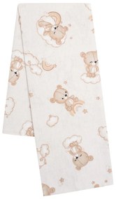 Flanel pelenka nyomtatott mintával New Baby maci bézs