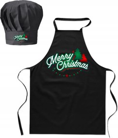 Konyhai kötény Szakács sapka Karácsonyi Merry Christmas szett