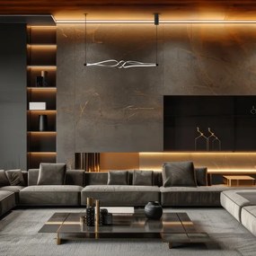 LED Csillár zsinóron TWISTER LED/56W/230V fekete