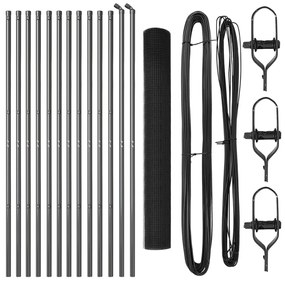 Hegesztett drótkerítés 13 poszttal Szürke 1.2x25 m Acél