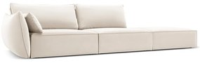 Bézs bársony kanapé, bal oldali 264 cm Vanda – Mazzini Sofas