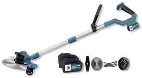 Akkus bozótvágó LCD kijelzővel HAYAMI HA-1041 + 2x akkumulátor + pengék + tartozékok