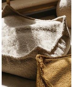 Világosbarna buklé gyerek babzsákfotel Square – Wigiwama