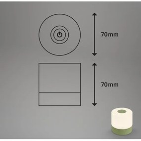 Briloner 7461019 - LED Dimmelhető Asztali lámpa tölthető LED/2W/5V IP44 zöld
