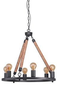 Eglo 49694 - Csillár láncon FINDLAY 6xE27/60W