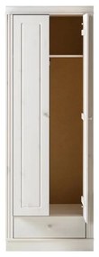Fehér borovi fenyő ruhásszekrény 65x180 cm Anita – Støraa