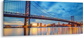 Kép - Benjamin Franklin híd, Philadelphia (120x50 cm)