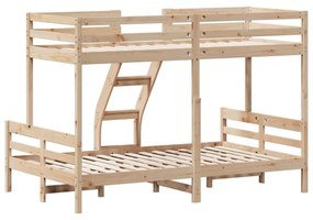 tömör fenyőfa emeletes ágy 80x200/120x200 cm