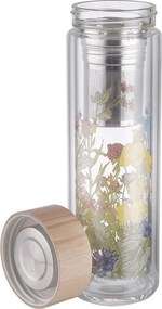 TEA TENDER teás üveg kivehető szűrővel, virágok 450 ml