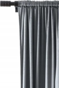 Velúr Függöny 140X270 Szalagos Velvet Velúr Acél