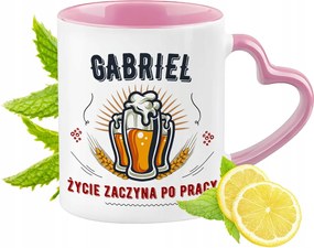 Gabriela Bögre Rózsaszín Szív Alakú Füllel Kávé Ajándék