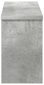 Fali Kabáthorog polcokkal Beton szürke 50 x 16 x 26 cm Faanyag