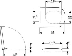 Geberit 500.236.01.1 - WC-ülőke SoftClose Smyle duroplast/fehér