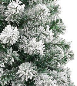 Műanyag Hajtogatós Karácsonyfa 300 LED-del Zöld és fehér 210 cm