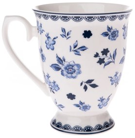 Floral porcelán bögre, 300 ml