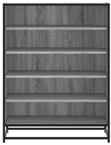 szürke sonoma szerelt fa és fém cipőszekrény 75 x 38 x 97,5 cm