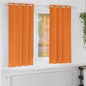 Függönyök 2 pcs Fényes narancssárga 175x140cm Poliészter