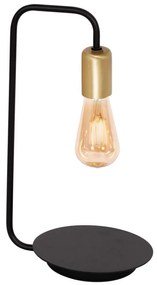 Luminex Asztali lámpa BRENDA 1xE27/60W/230V fekete/arany LU1063