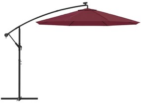 bordóvörös konzolos napernyőponyva 350 cm