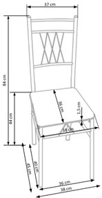 Étkészlet FAUST fém/tölgy sonoma