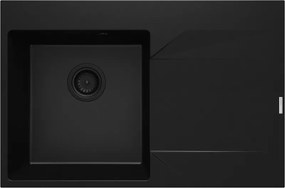 Evora gránit mosogató_nero_1 medence+csepegtető