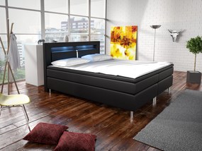 Boxspring Franciaágy 180 cm Maryjane I (fekete) (matracokkal). 611037