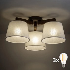 BRILAGI - LED felületre szerelhető csillár LATTE 3xE27/15W/230V fenyő/bézs