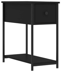2 db fekete szerelt fa éjjeliszekrény 30x60x60 cm