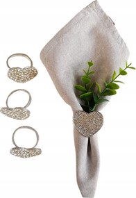 Szalvétatartó szív ezüst 4 db-os