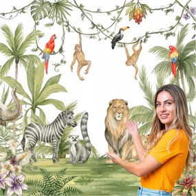 Fotótapéta Gyerekeknek dzsungel szafari vadon élő állatok 294x260 DS02F