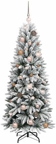 Műkarácsonyfa LED -es lámpákkal Fehér 150cm PVC