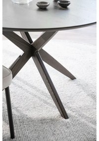 Kerek étkezőasztal tölgyfa dekoros asztallappal 120x120 cm Calverton - Rowico