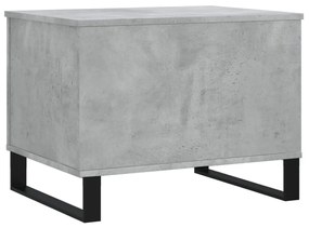 Betonszürke szerelt fa dohányzóasztal 60 x 44,5 x 45 cm
