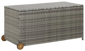 vidaXL világosszürke polyrattan kerti tárolóláda 120 x 65 x 61 cm