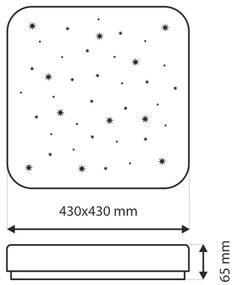 LED Dimmelhető mennyezeti lámpa FLORA LED/36W/230V 2700-6500K  + távirányító