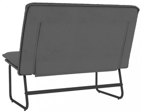 vidaXL szürke műbőr pad 100 x 75 x 76 cm