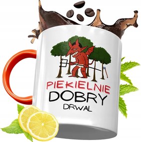 Narancssárga Bögre Favágónak Ajándék fényképes nyomattal