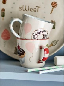 Krémszínű kőedény gyerek bögre szett 2 db-os 200 ml Darby – Bloomingville Mini