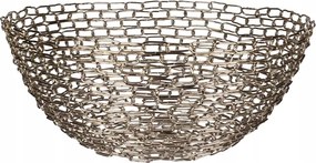 Arany fém dekorációs tál 13x30cm luxus hangulatú belső tér