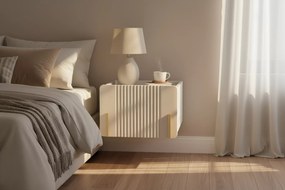 Malmi 45 cm-es függő éjjeliszekrény fiókkal - kasmír / crema bianca / arany