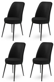 Dexa Black étkezőszék szett, 4 db, 4 db
