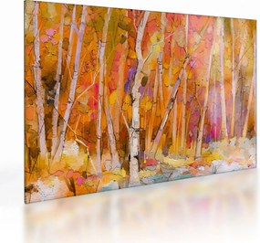 Kép - őszi erdő (üvegen) (70x50 cm)