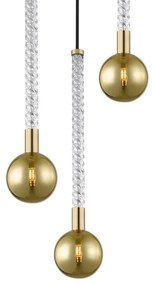 Zuma Line P0583-03B-2GHF - Csillár zsinóron MIDA 3xG9/6W/230V réz