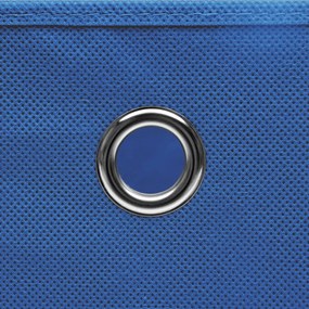 vidaXL 10 db kék fedeles tárolódoboz 28 x 28 x 28 cm