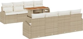 vidaXL Kerti Kanapé Szett párnával 7 pcs Beige és krém