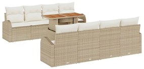 vidaXL Kerti Kanapé Szett párnával 7 pcs Beige és krém