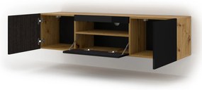 TV asztal/szekrény Aurora (artisan tölgy + fekete). 1057685