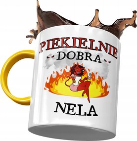 Sárga Bögre Neli Feleség Barátnő Ajándék Nyomtatott Fotóval