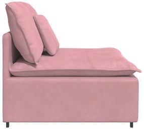 rózsaszín moduláris kanapé középső modul párnákkal 100 cm
