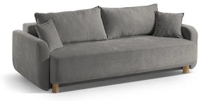 Szürke kinyitható tárolóhelyes kanapé 231 cm Elen – Micadoni